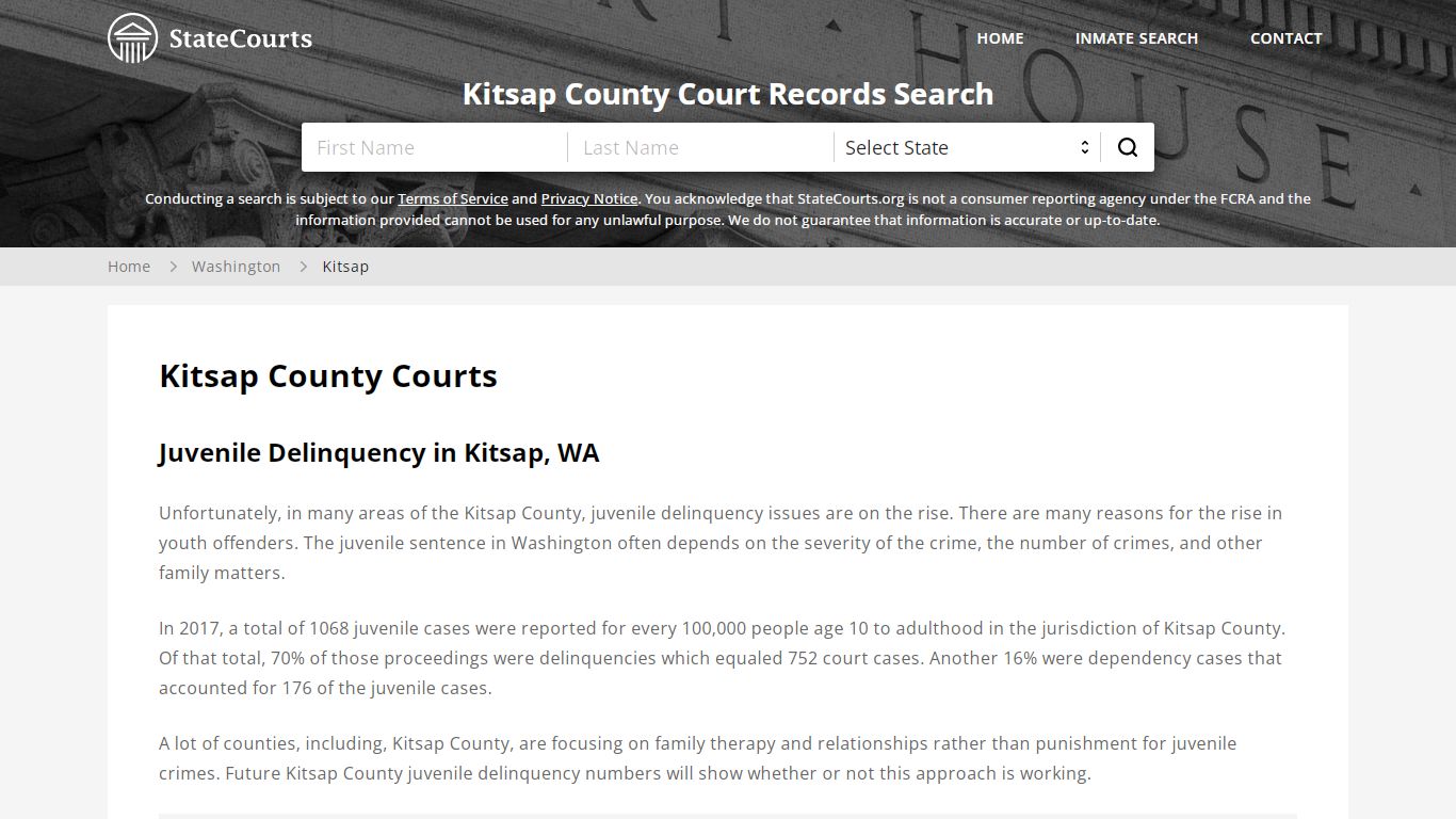 Kitsap County, WA Courts - Records & Cases - StateCourts